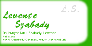 levente szabady business card